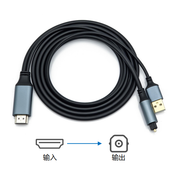 HDMI Male ARC eARC to Toslink SPDIF Fiber Audio Cable